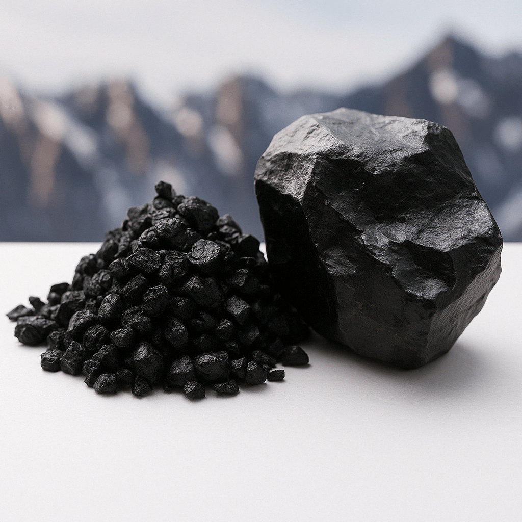 Чиста хималайска шиладжит смола в суров вид